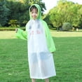 thumbnail image 1 of Kabnic Raincoats for Kids - Reusable Waterproof Rain Ponchos with Hood & Sleeves, Boys & Girls Lightweight Outerwear for Outdoor Play, 1 of 4