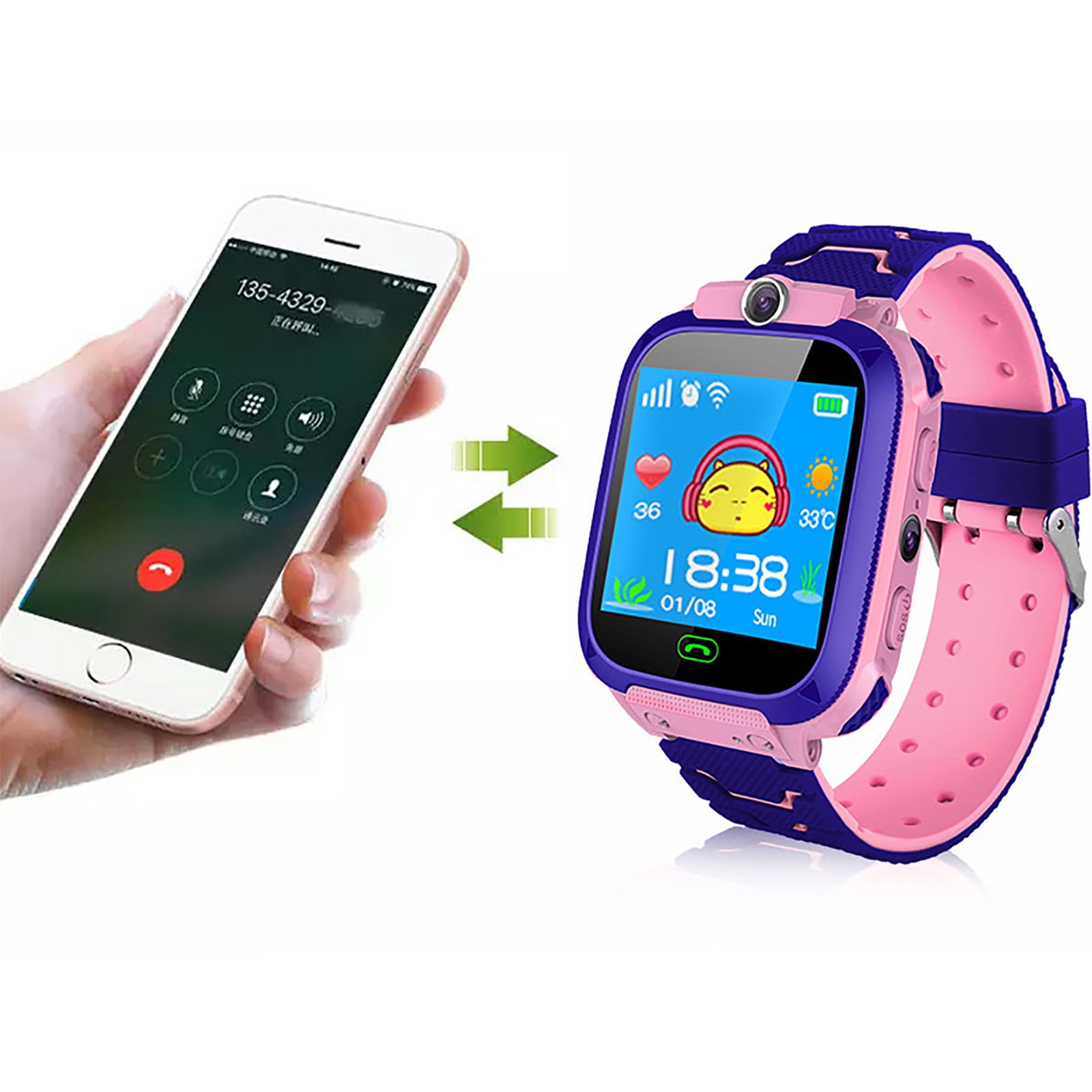 Kabnic Smart Watch for Kids | Children's Smart Watch with Plug-in Card ...
