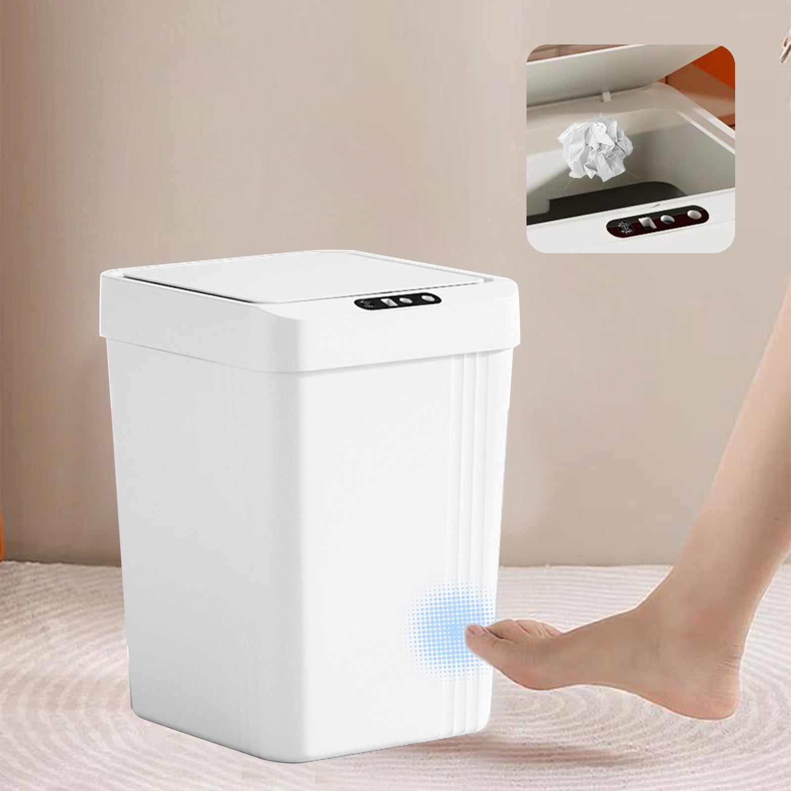 Procade Automatic Motion Sensor Bathroom Trash Can With Lid, 3 Gallon Touchless