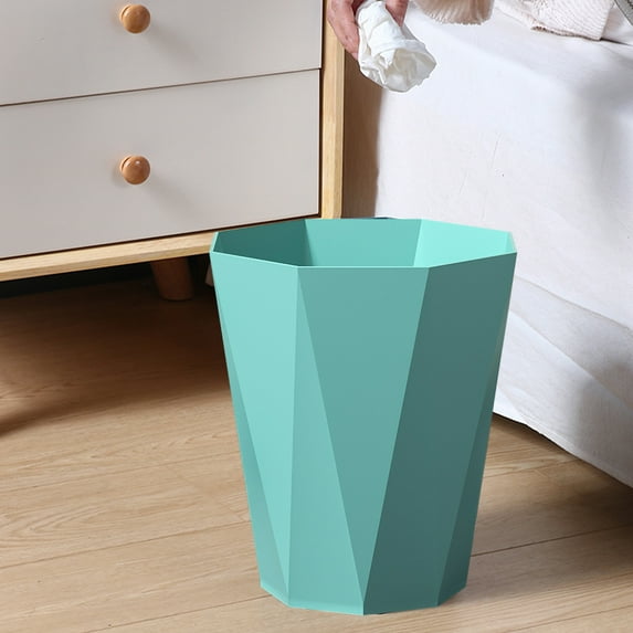 Kabnic Trash Can Wastebasket Plastic 2.8 Gallon Garbage Can Container Rubbish Trash Bin - Office Organizer for Bedroom, Home, Office, Bathroom | Green