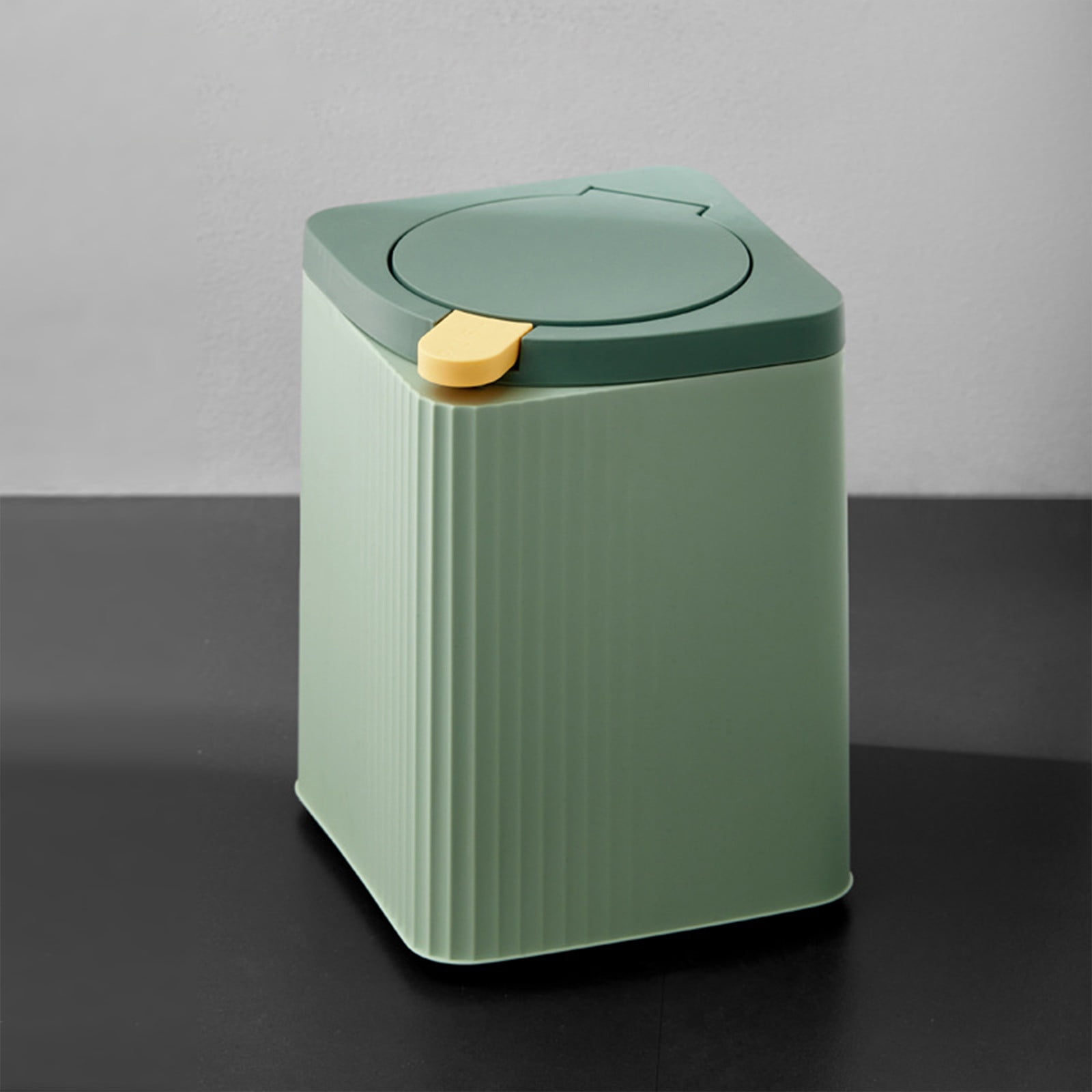 Kabnic Trash Can with Lid, 3.5L Plastic Bathroom Trash Can, Garbage Can ...