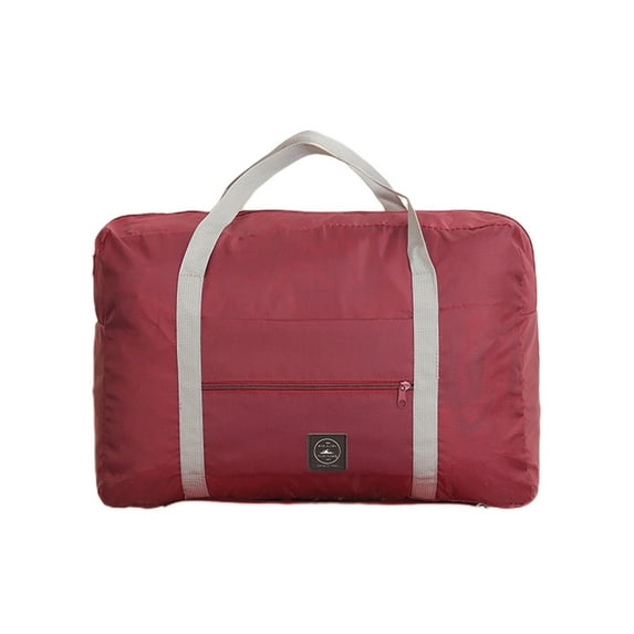Kabnic Travel Duffel Bag Underseat Foldable Carry-on Luggage for Spirit Airlines Personal Item Bag 18x14x8 for Women, Wine