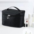 thumbnail image 1 of Kabnic Travel Toiletry Bag, Waterproof Toiletry Bag for Women, Girls & Teens - Small Makeup Organizer with Zipper, Fashion Travel Bag to Keep Items Safe, Black, 1 of 4