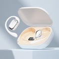 thumbnail image 1 of Kabnic Wireless Earbuds Open Ear Earhooks Headphones Bones Conduction Headphones Led Power Display Earphones Sport Bluetooth 5.4 Headphones, White, 1 of 8