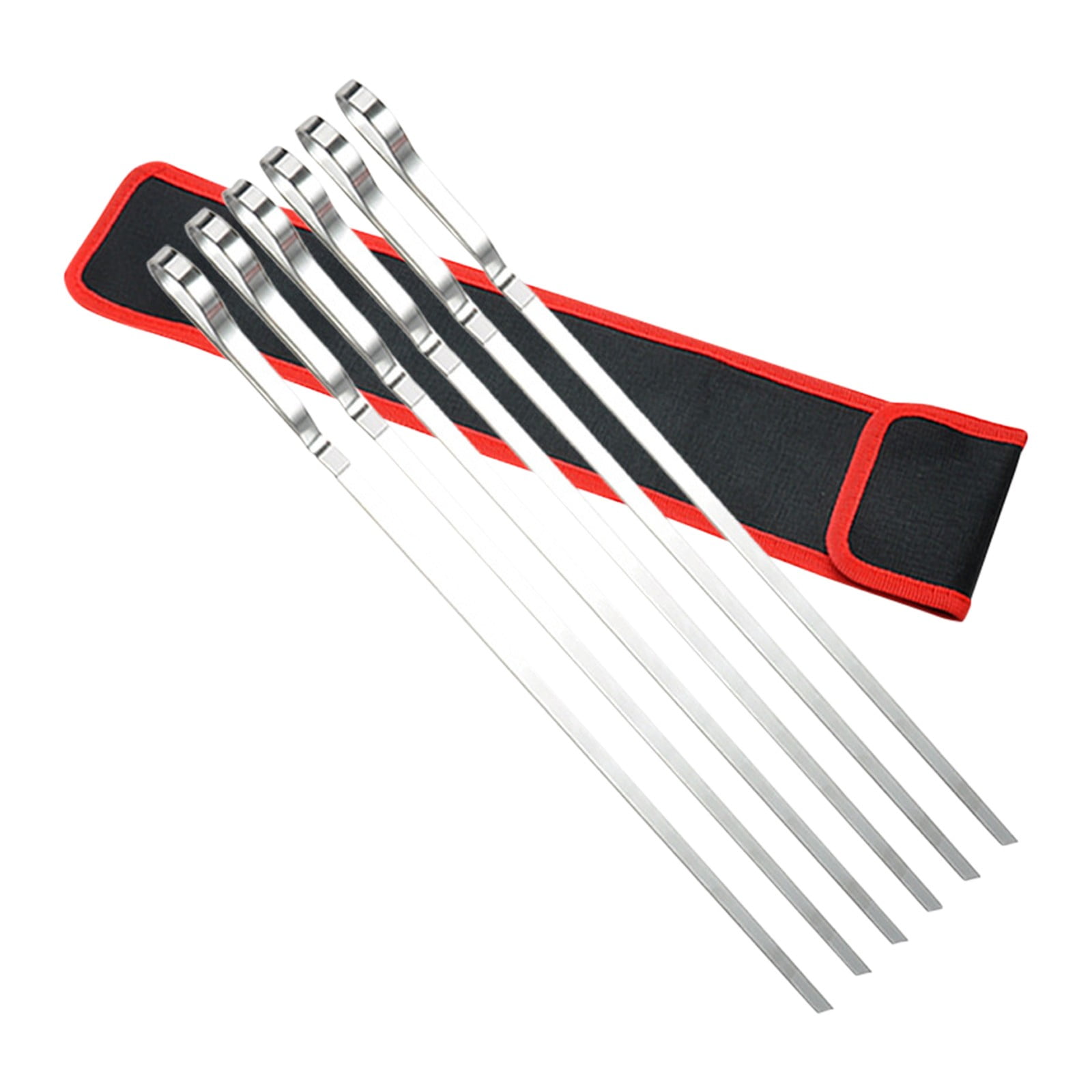 Kabob Skewers Flat Metal Stainless Steel BBQ Barbecue Skewer Roll