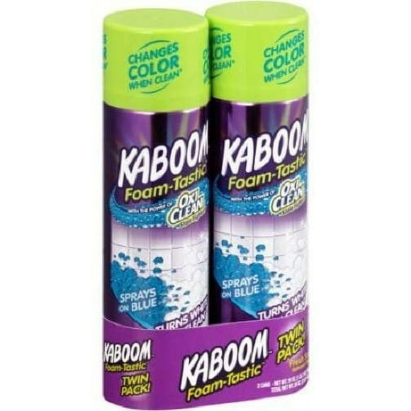 Twin Pack Kaboom Foam-Tastic Fresh Scent Bathroom Cleaner, 19 oz, 2 count