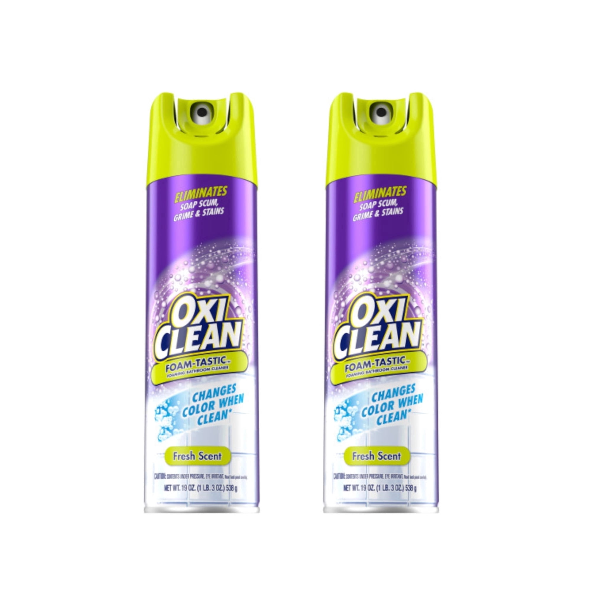 OxiClean, Bathroom Cleaner, Foam-Tastic, 19oz purple, 2 Pack