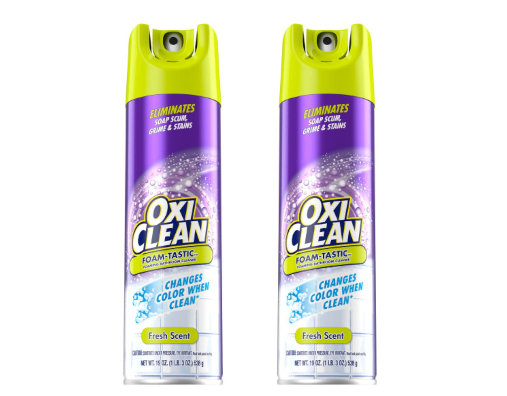 OxiClean Foam-Tastic Foaming Bathroom Cleaner, 19 oz Spray Can