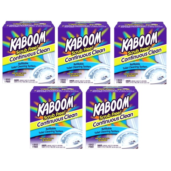 Kaboom Scrub Free! Continuous Clean Toilet Cleaning 5 Count System
