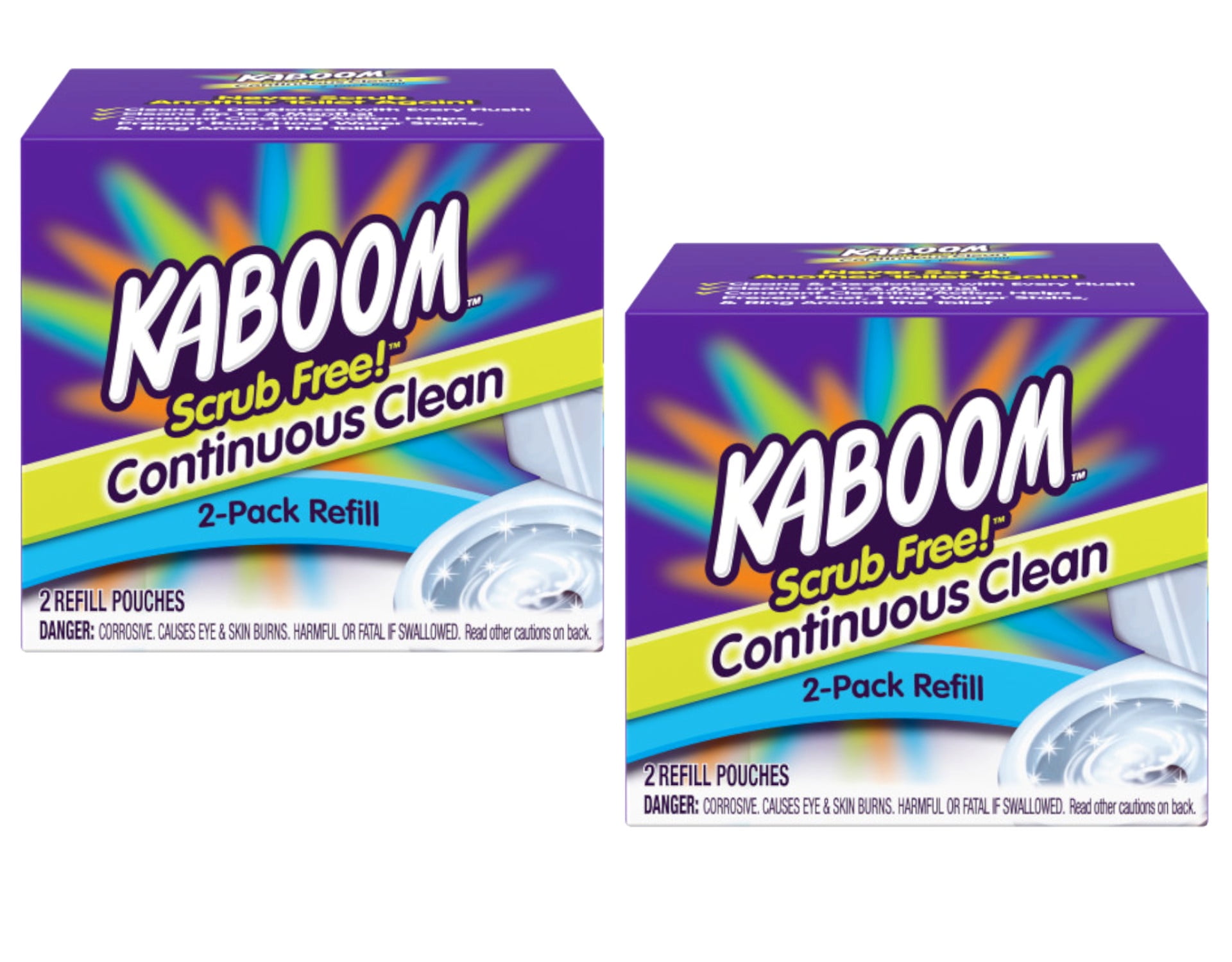 Kaboom Scrub Free! Continuous Clean Toilet Cleaning Refill (Pack of 2) - 2 Pack