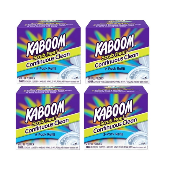Kaboom Scrub Free! Continuous Clean Toilet Cleaning Refill (Pack of 2) - 4 Pack