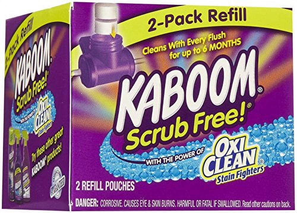 Kaboom Scrub Free! Continuous Clean Toilet Cleaning Refill Tablets (2 Count Per Package) *Refill Tablets Only.