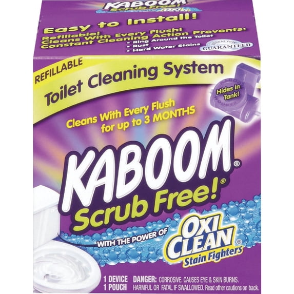 Kaboom Scrub Free Continuous Toilet Cleaning System Automatic Boxed