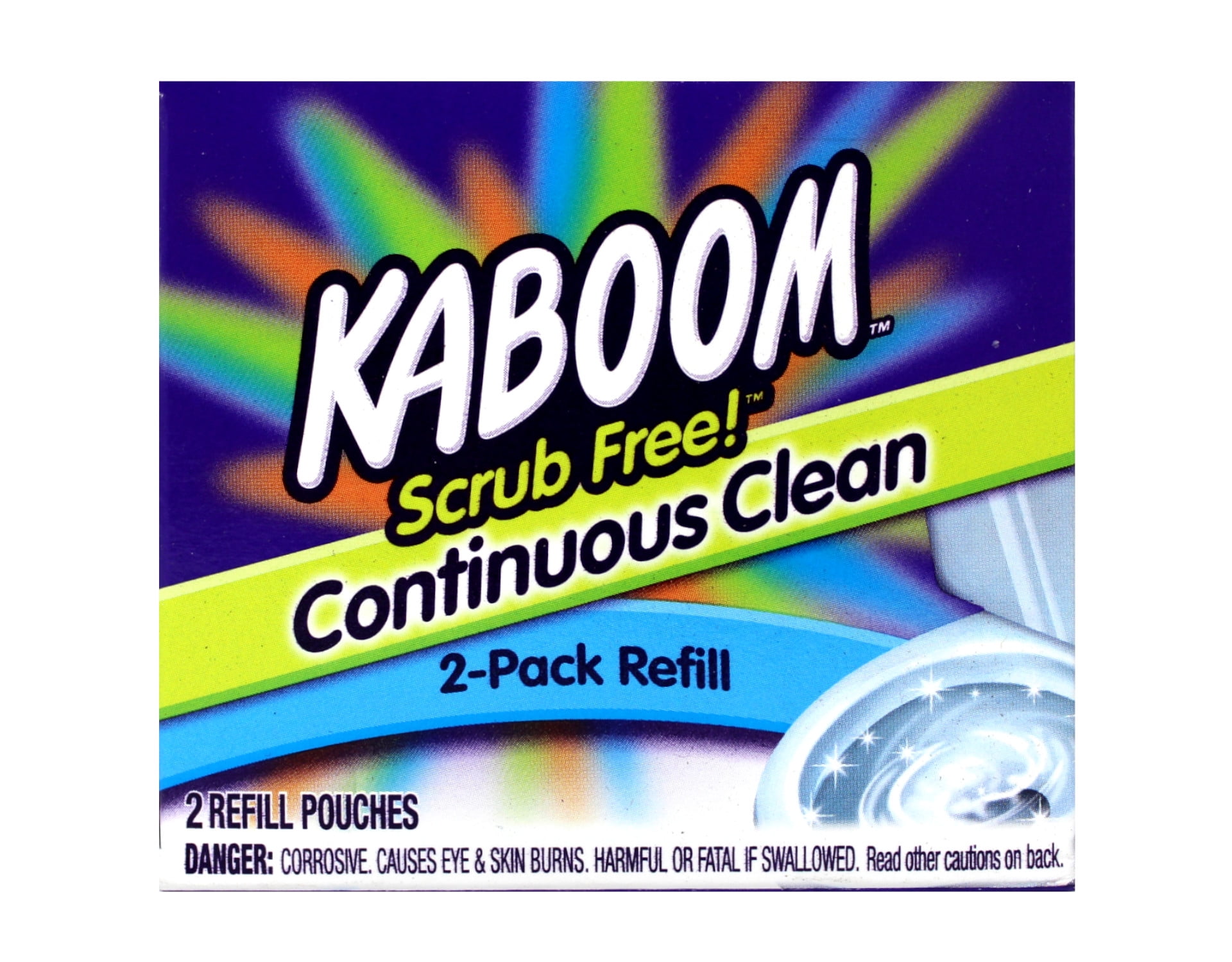 Kaboom Scrub Free! Toilet Bowl Cleaner System with 2 Refills