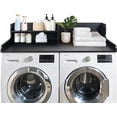 thumbnail image 1 of Kaboon 2-Tier Washer Dryer Countertop 58" W x 28" D x 12" H", Laundry Shelf Organizer, Black, 1 of 6