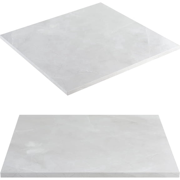 Kaboon 20x20 inch Universal Table Top, Pack of 2, Square, White Rock
