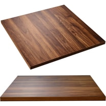 Kaboon 20x20 inch Universal Table Top, Squre Pack of 2, Dark Walnut