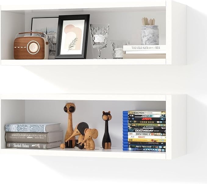 Kiera Grace Cubbi Floating Shelves Set Of 3 – Modern Square Wall Shelves For Decor, 5/7/9 Inch