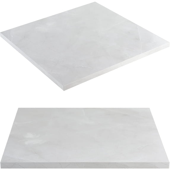 Kaboon 24x24 inch Square Table Top, Pack of 2, White Rock
