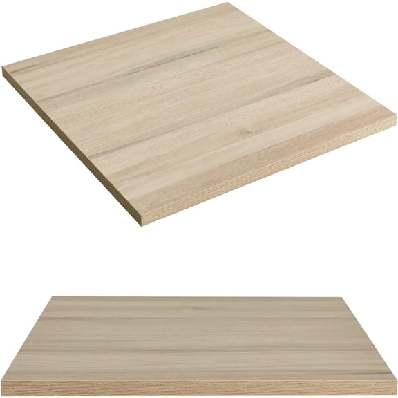 Kaboon 23.81x23.81 inch Square Table Top, Pack of 2, Oak