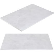 Kaboon 30x20 inch Universal Table Top, Pack of 2, White Rock