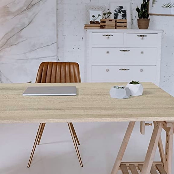 Kaboon 48x30 inches Tabletop, Solid One-Piece Desktop for Sit Stand Desk, Double Desks, L Desk DIY,Wood Countertop Home or Commercial Use,1 inch Thick, Light Oak, 30" D x 47.25" W