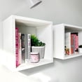thumbnail image 1 of Kaboon Wall Mount Cube Shelf Set of 2, 12.5x12.5x7.87, Model-Cube-Shelf, White, 1 of 8