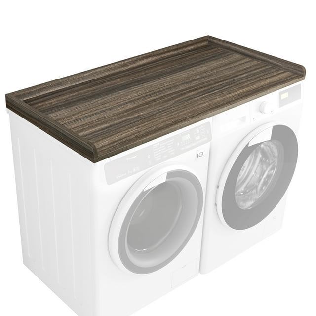 Kaboon Washer Dryer Countertop, Melamine Countertop with Edge Rails