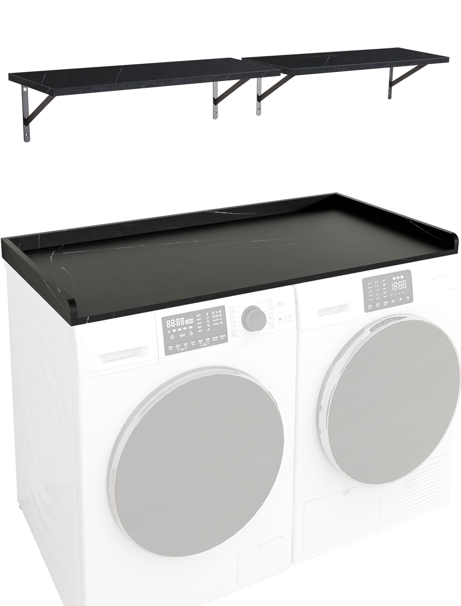 Kaboon Washer Dryer Countertop and Shelves Set, Melamine Countertop