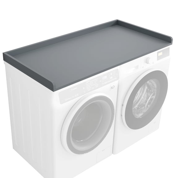 Kaboon Washer Dryer Countertop with Edge Rails, 27.5" x 54", Grey