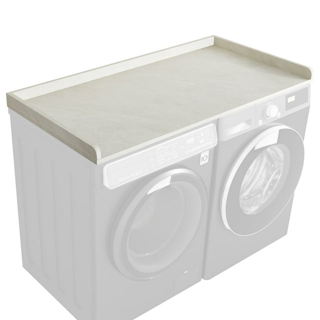 Kaboon Washer Dryer Countertop with Edge Rails, 27.5" x 54", Waterproof, Model-KBCS5427SW, Sea Salt