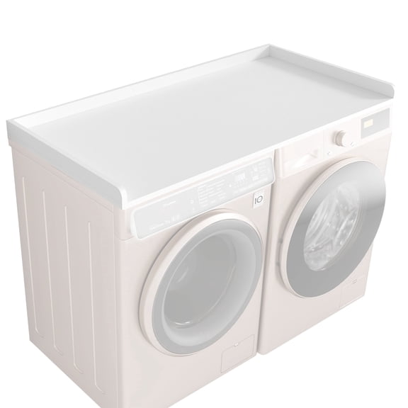 Kaboon Washer Dryer Countertop with Edge Rails, 27.5" x 54", White