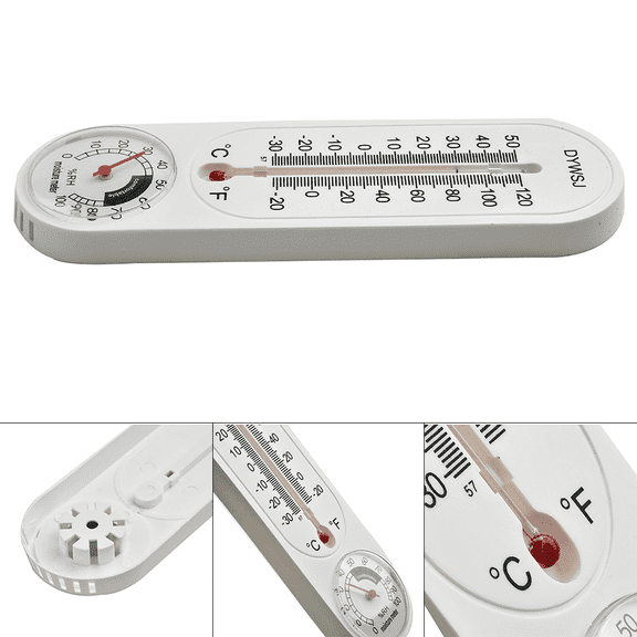 Kabuda Outdoor Wall Analog Weather Thermometer, No Battery Required, Two-In-One Design