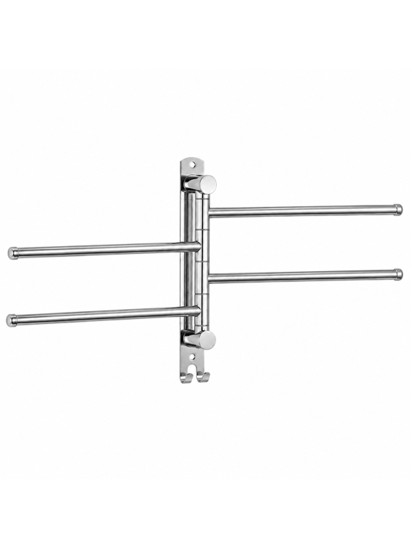 4-Bar Towel Rack, Rust Resistant Rotating Towel Holder for Bathroom, Kitchen
