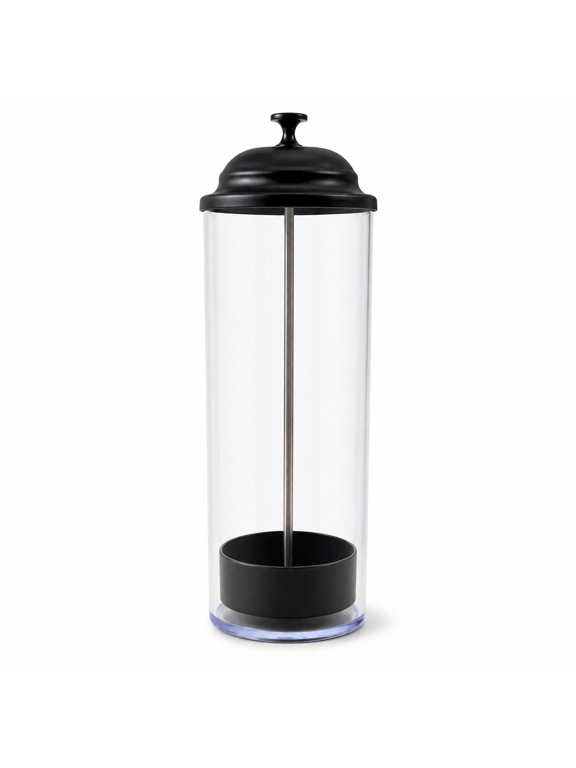 Acrylic Straw Holder Dispenser with Lid for Standard Straws (Straws Not Included)