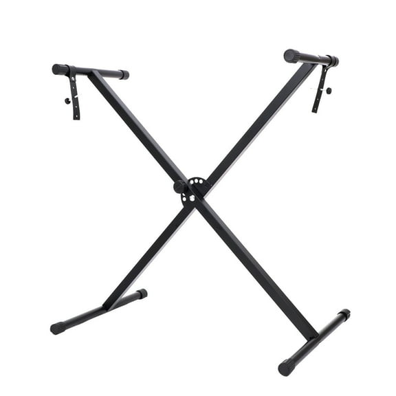 Kabuer Adjustable Single-X Piano Keyboard Stand with Locking Straps for Piano Accessory, Metal