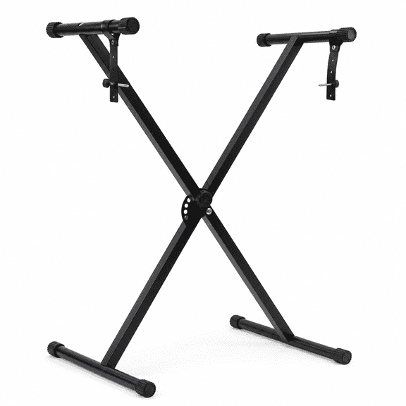 Kabuer Adjustable Single-X Piano Keyboard Stand with Locking Straps for Piano Accessory, Metal