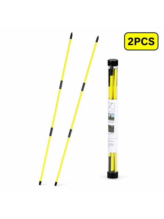 Alignment Golf Practice Sticks, Golf Swing Trainer, 48 inches, Yellow, Set of 2