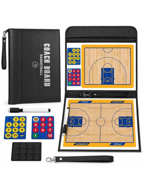 Basketball Coaching Board Set, Tactical Magnetic Clipboard Kit with Marker Pen for Coaches