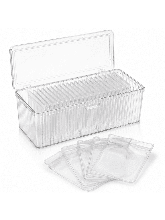 Clear Acrylic Jewelry Box Organizer with 20 Anti-Tarnish Bags