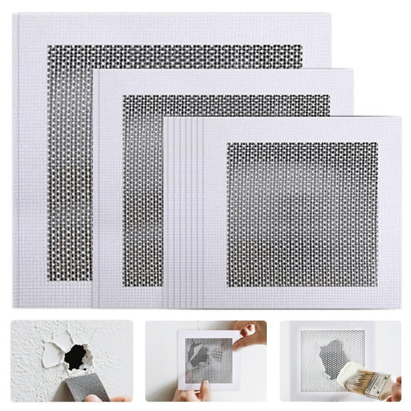 Kabuer Drywall Repair Kit, 12-Piece Set with Aluminum Wall Patches and Self-Adhesive Mesh, 3 Size