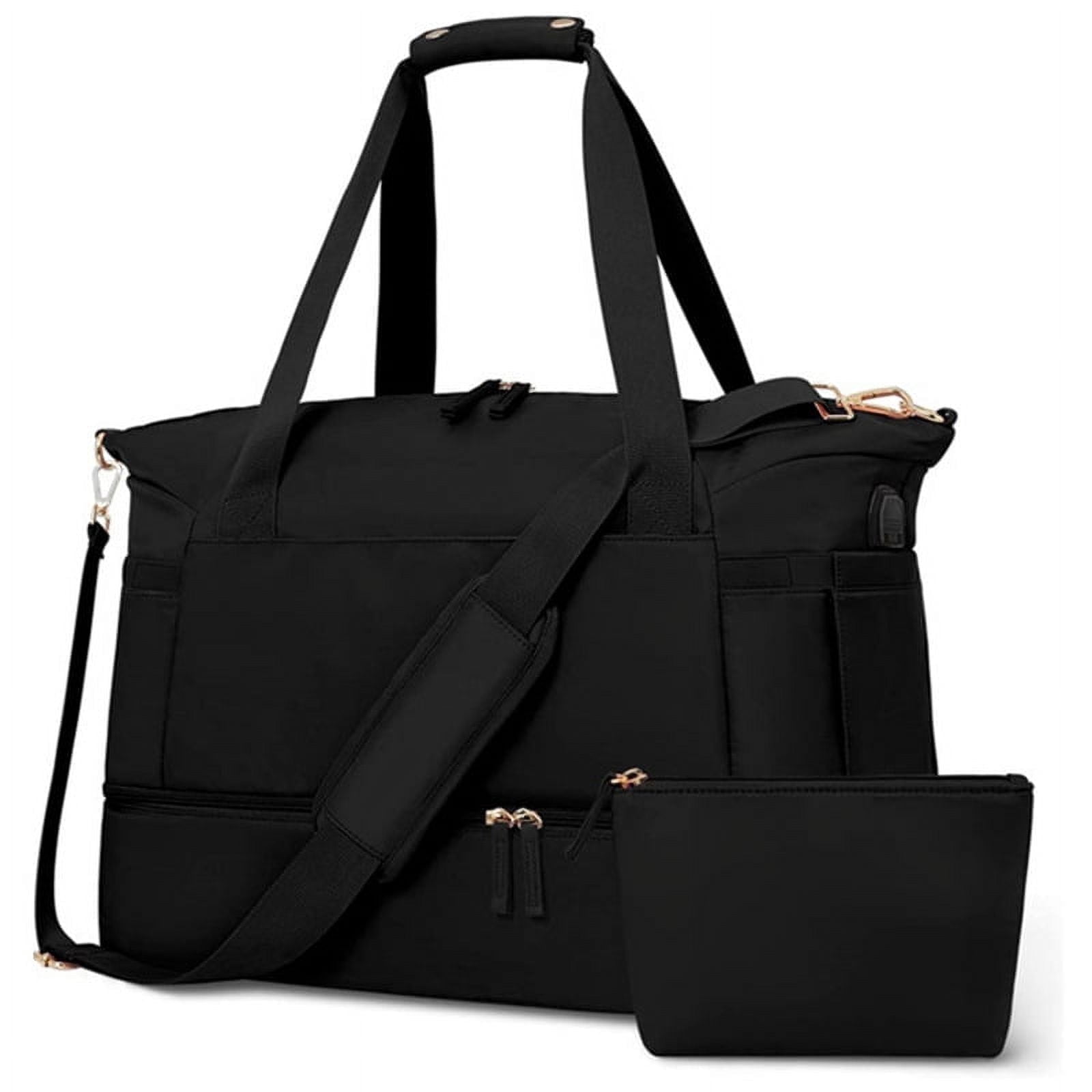Women's Weekender Duffel Bag, Sports Travel Duffel with Shoe Compartment for Gym, Yoga, and Travel