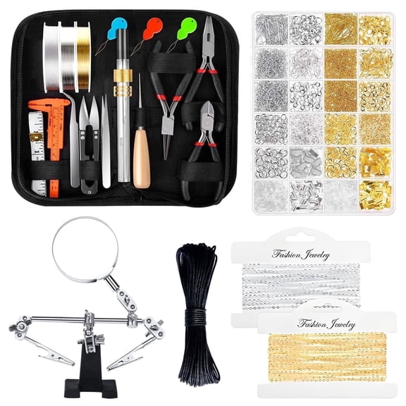 Kabuer Jewelry Making Kit for Adults, Tools, Charms, Wires, Findings, and More, All-Inclusive
