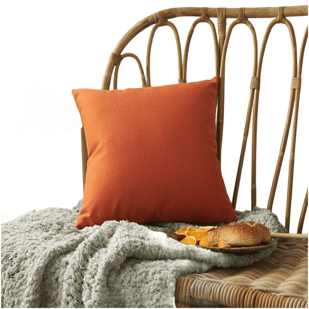 Kabuer Outdoor Waterproof Pillow Covers Outdoor Pillow Covers 18x18 inch Outdoor Patio Pillows Covers Set of 2 Orange