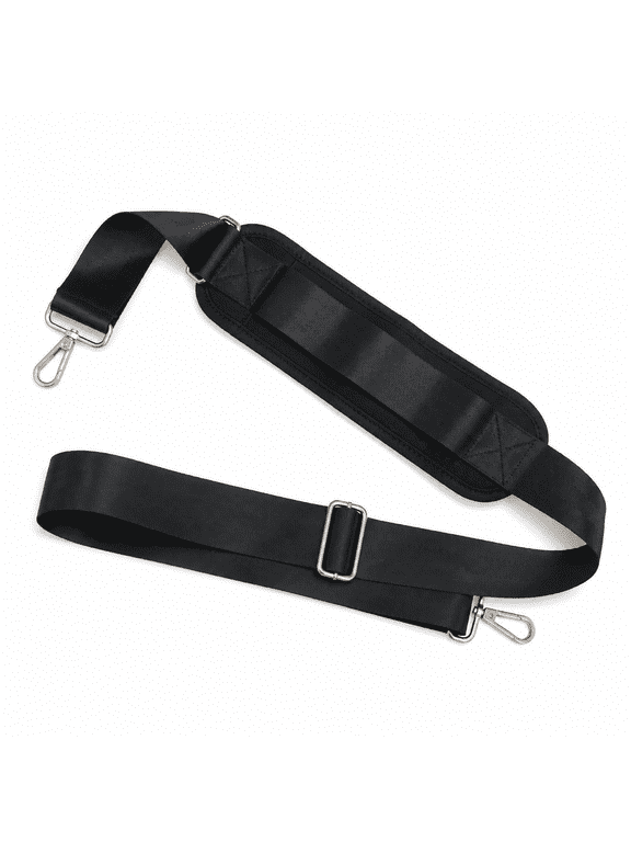 Shoulder Strap for Bag, Adjustable Replacement Bag Strap with Hook, Black