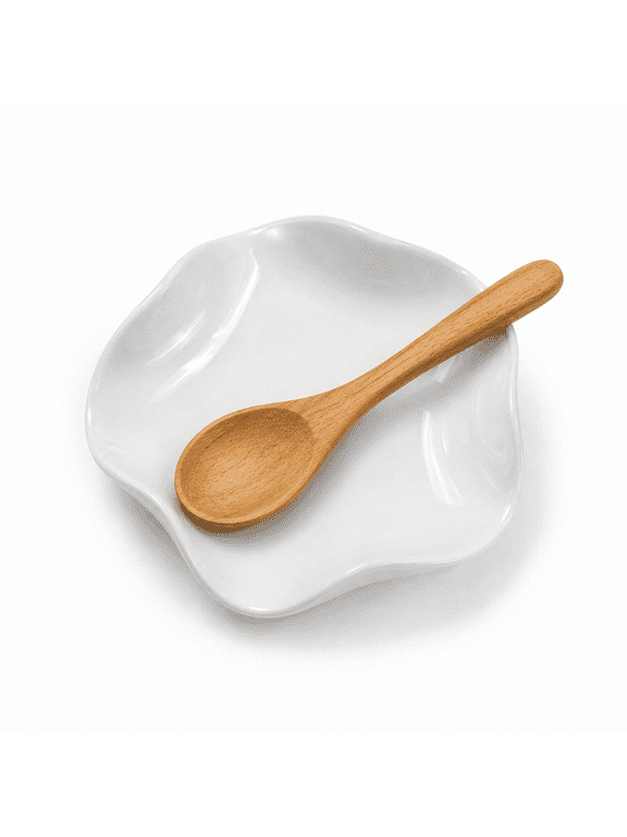 Spoon Rest,Ceramics Spoon Holder for Stove Heat Resistant Cooking Utensils Rest Spoon Holder for Kitchen counter (White)