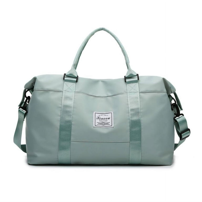 Kabuer Travel Duffel Bag Sports Tote Gym Bag Shoulder Weekender Overnight  Bag for Women Gym Accessories for Women,Green
