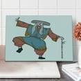 thumbnail image 1 of Kabuki Cutting Board, Cultural Character Posing with Traditional Hat Make up and Costume Print, Decorative Tempered Glass Cutting and Serving Board, Large Size, Multicolor, by Ambesonne, 1 of 5