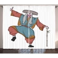 thumbnail image 1 of Ambesonne Kabuki Curtains 2 Panel Set, Costume Hat, 108" x 90", Multicolor, 1 of 3