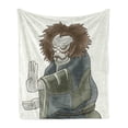 thumbnail image 1 of Kabuki Soft Flannel Fleece Throw Blanket, Theater Character with Style Oriental Drama Gesture Acting Theme, Cozy Plush for Indoor and Outdoor Use, 50" x 70", Multicolor, by Ambesonne, 1 of 6